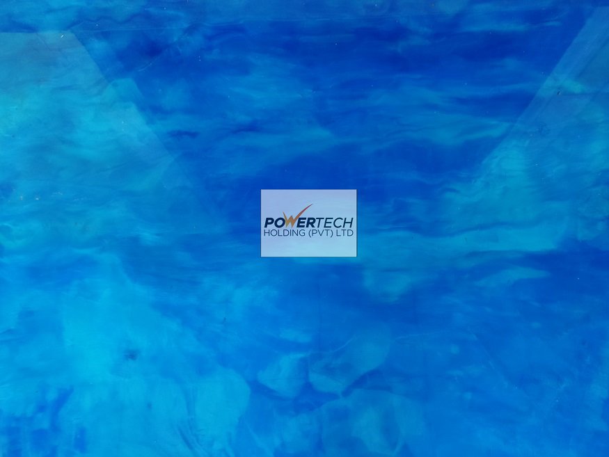 epoxy flake floor with helicopter in storage